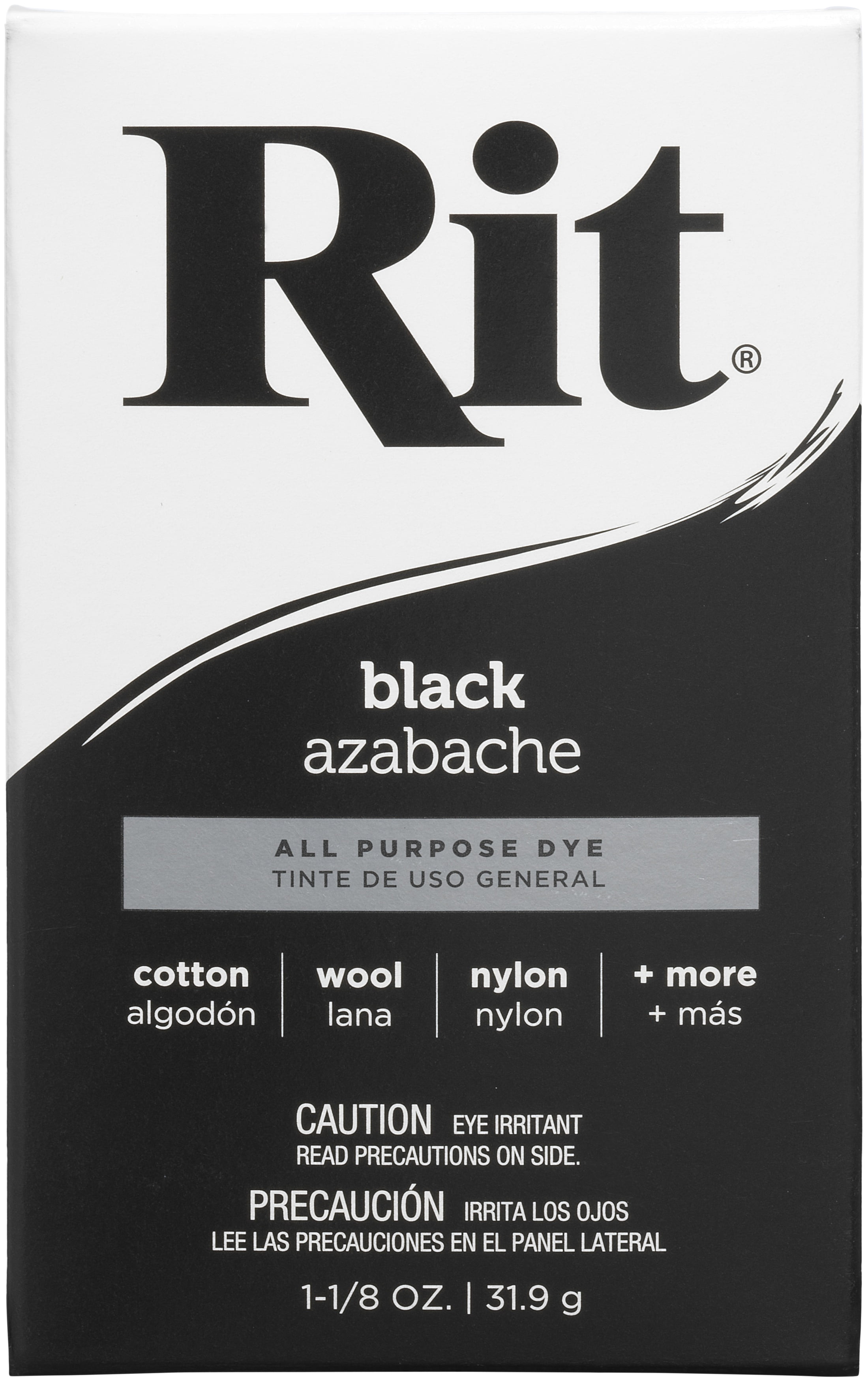 Black All-Purpose Fabric Dye Powder 1.125 oz Box