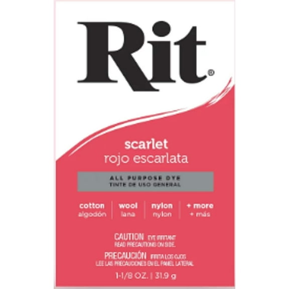 Rit All-Purpose Powder Fabric Dye - Scarlet Red Dye - Single Piece, 1.125 oz