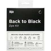 Rit Back to Black Fabric Dye Kit – Black Clothing Dye and Fixative for Cotton, Polyester & Blends