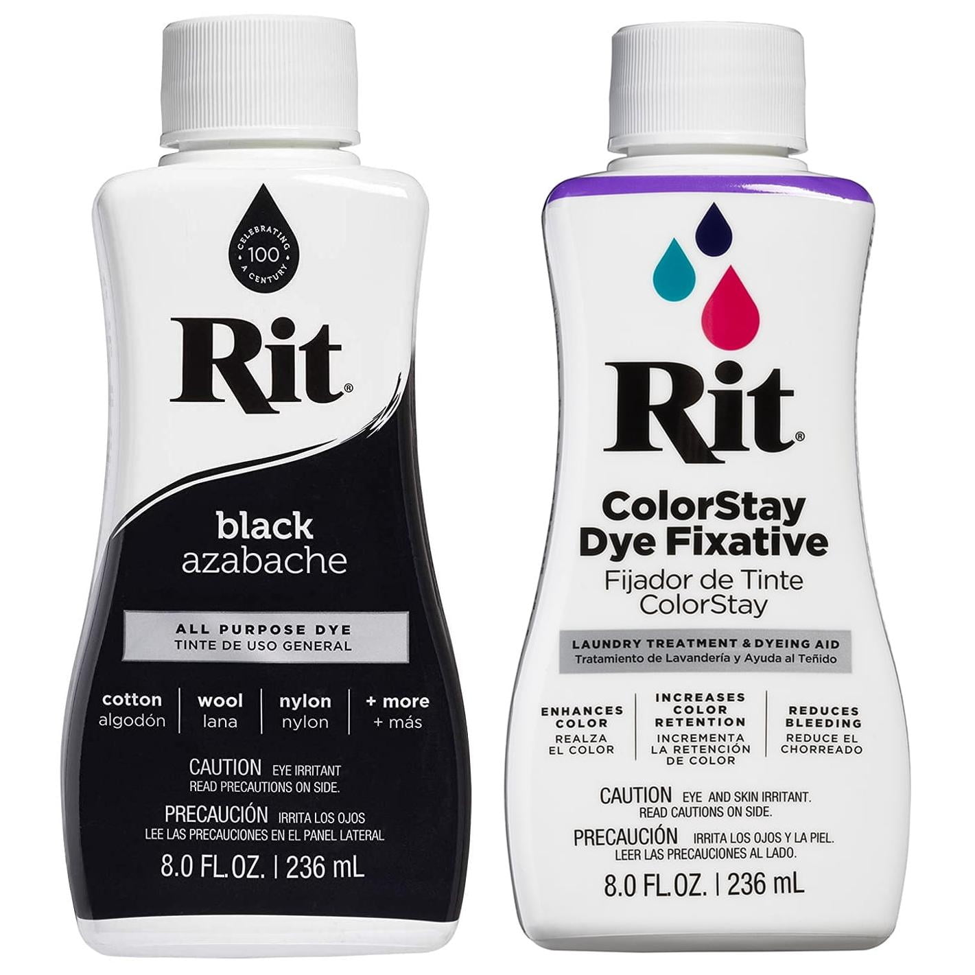 Rit Black Fabric Dye and ColorStay Fixative Bundle, 2-Pack