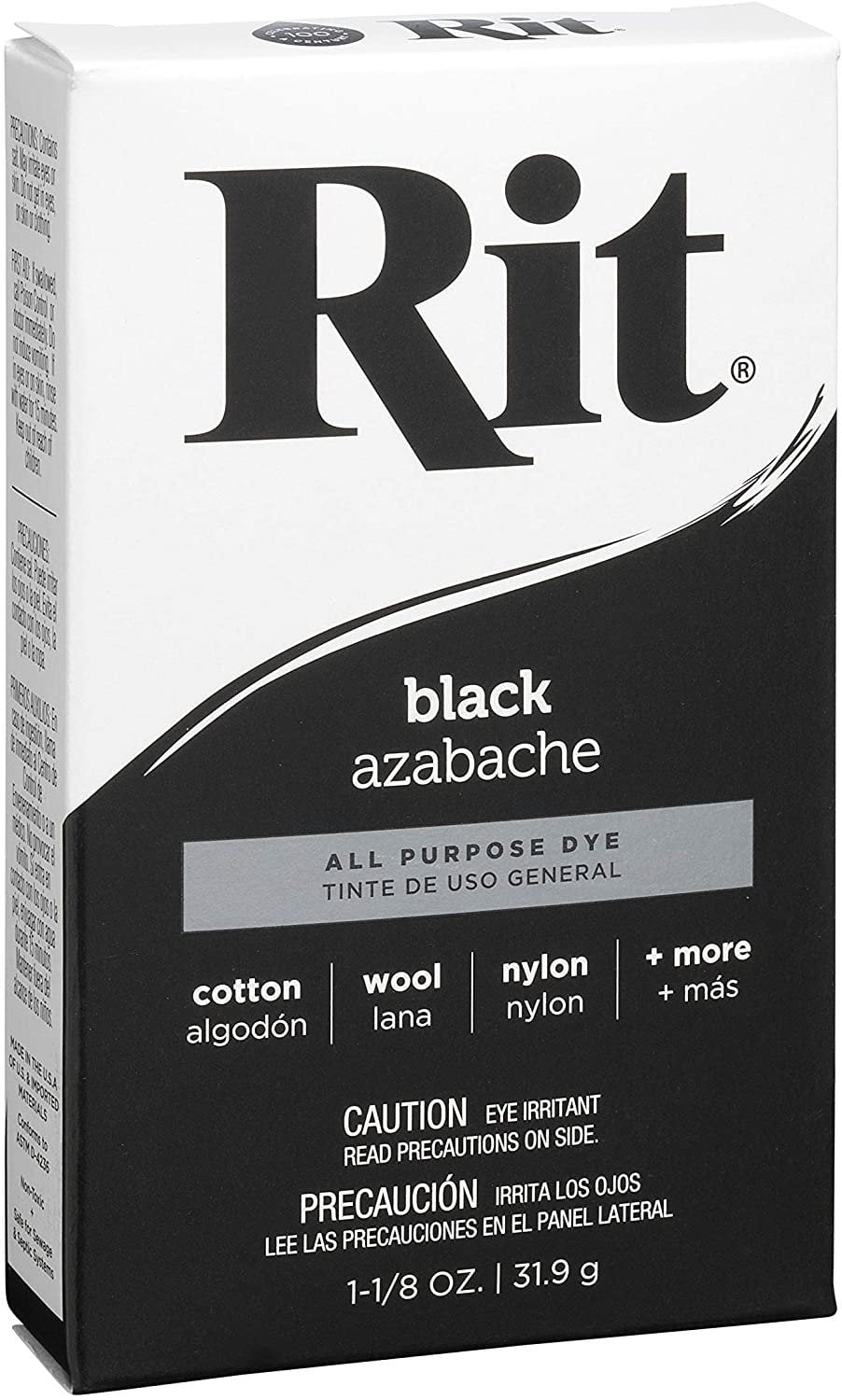 Black All-Purpose Fabric Dye Powder 1.125 oz Box