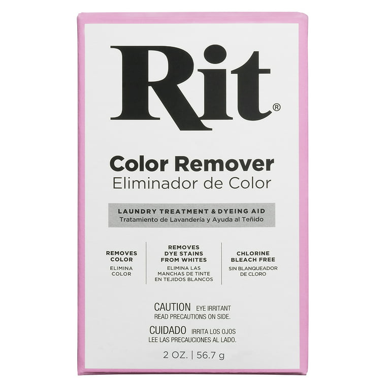 Rit Color Remover Powder Fabric Dye Laundry Treatment Dyeing Aid 2 Ounce, 2  Pack