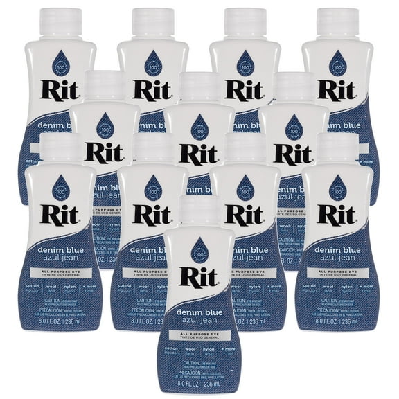 Rit Dye | All-Purpose 8 oz Liquid 12-Pack Case – Denim Blue