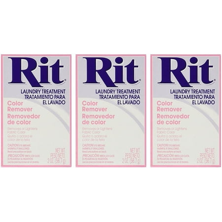 Rit Dye Laundry Treatment Color Remover Powder, 2 oz, 3-Pack