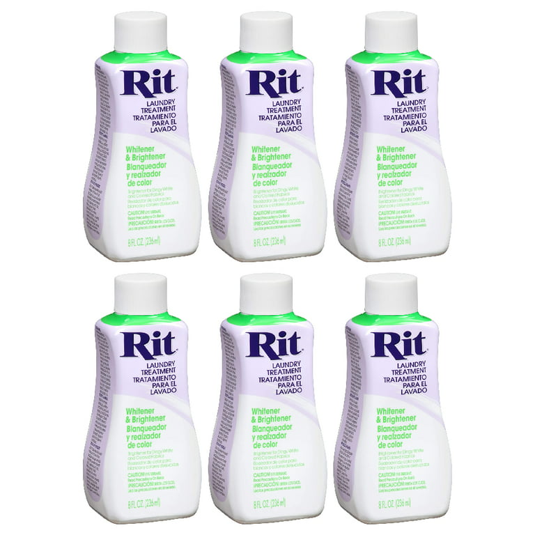 Rit Dye Laundry Treatment Whitener and Brightener 8 oz, 6 Pack, Adult Unisex, Size: 8 fl oz