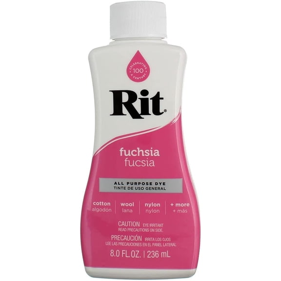 Rit Dye Liquid 8 Ounces Fuchsia 8-88120 3-Pack