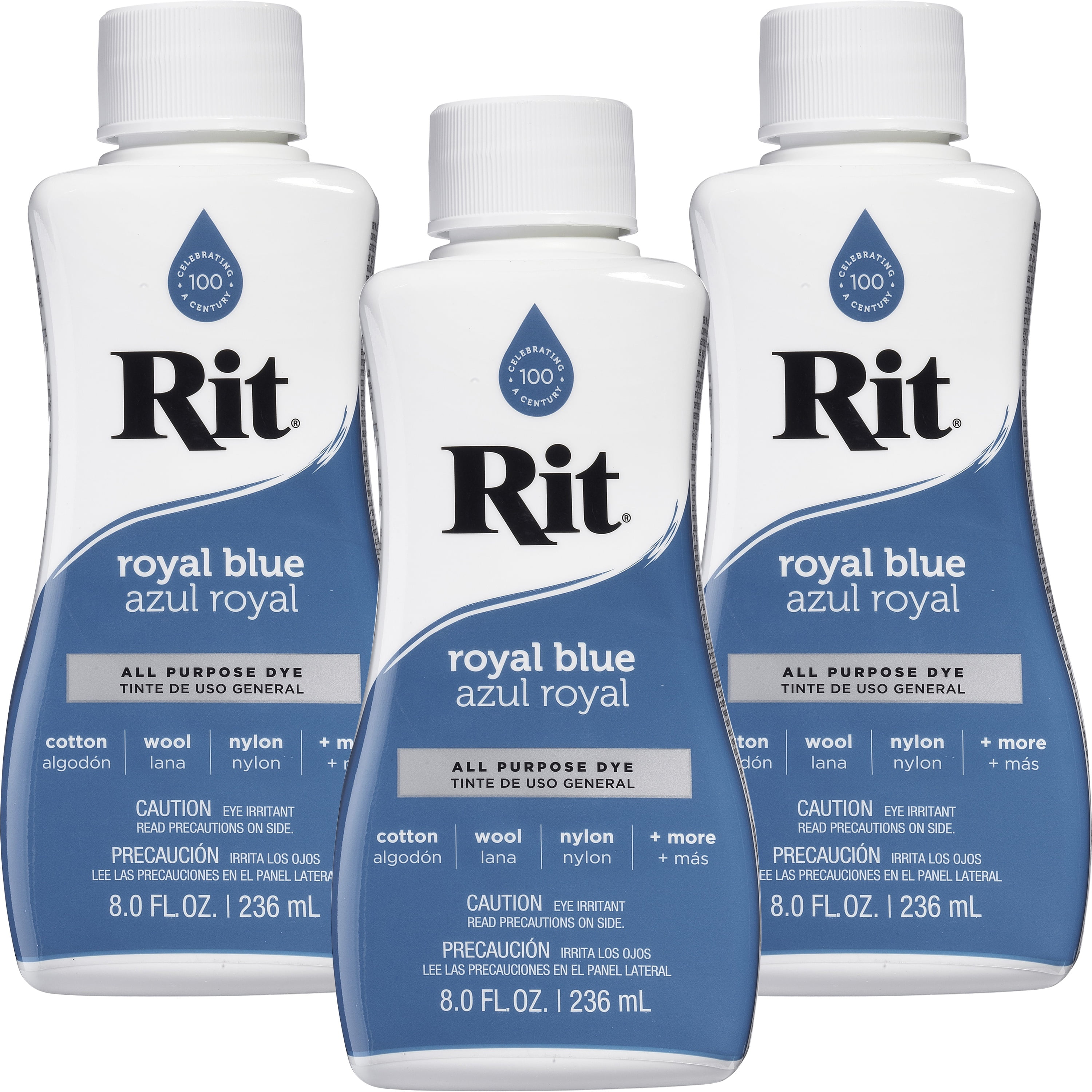 Rit All Purpose Liquid Fabric Dye Bundle (4 Pack) , 2 - Black 8oz Dye + 2 -  Navy Blue 8oz Dye