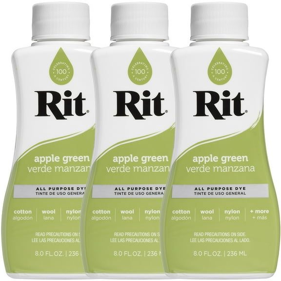 Rit Dye Liquid 8oz-Apple Green -Multipack Of 3