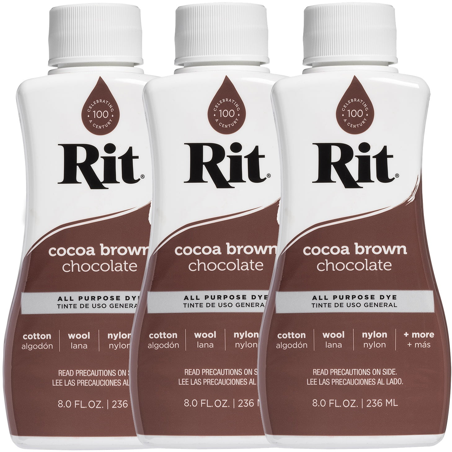 Rit Dye 8oz Dark Brown Dye and Fixative Multipack 