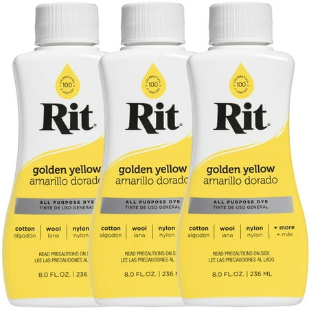 Rit Dye Liquid 8oz-Golden Yellow -Multipack Of 3