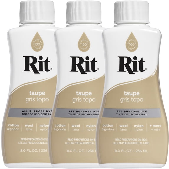 Rit Dye Liquid 8oz-Taupe -Multipack Of 3