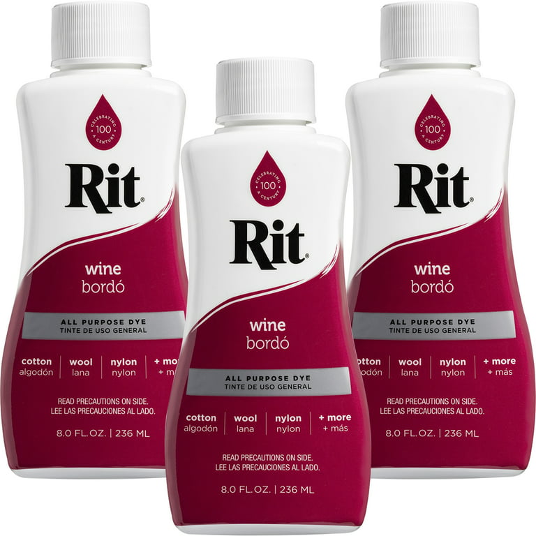 Rit Dye Liquid 8oz-Wine-Multipack of 3, Size: 8 fl oz