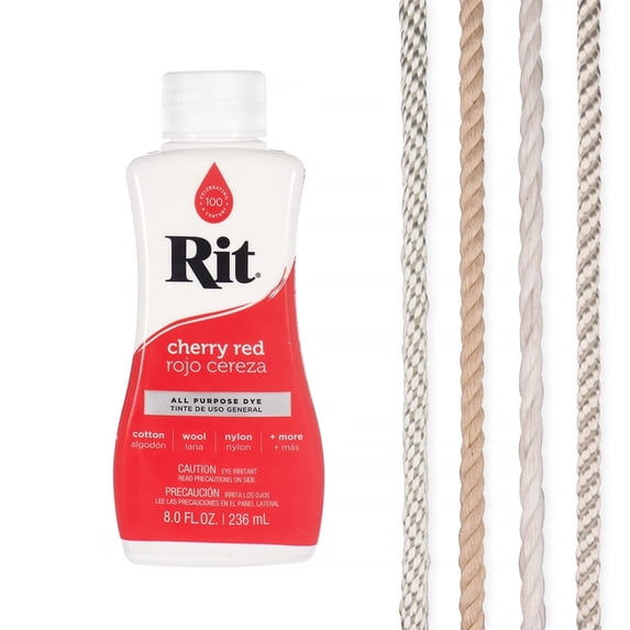 Rit Dye Liquid Sampler Kit- Wide Selection of Colors and Rope Samples