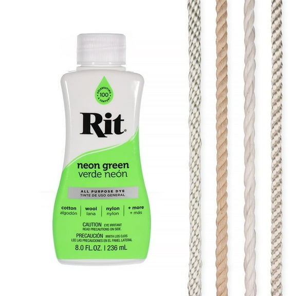 Rit Dye Liquid Sampler Kit- Wide Selection of Colors and Rope Samples