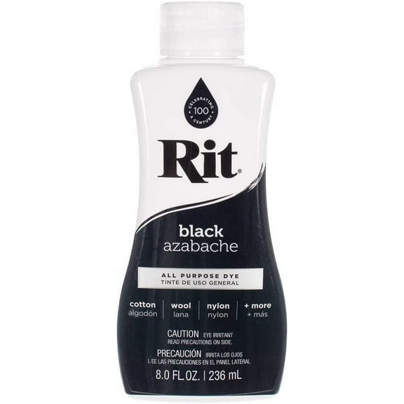 Rit Dye Liquid – Wide Selection of Colors – 8 Oz. (Black)