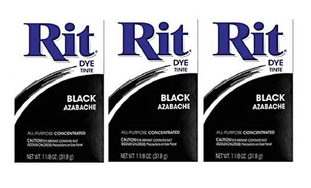 Rit Dye Powder Dye, 1-1/8 oz, Black, 3-Pack 
