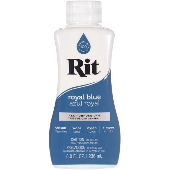 Rit Dye Rit All Purpose Liquid Dye 236ml, Royal Blue, 8 Fl Oz