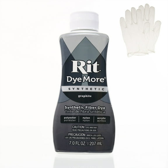 Rit DyeMore Synthetic Liquid Fiber Dye, Graphite, 7 oz, Single Pack