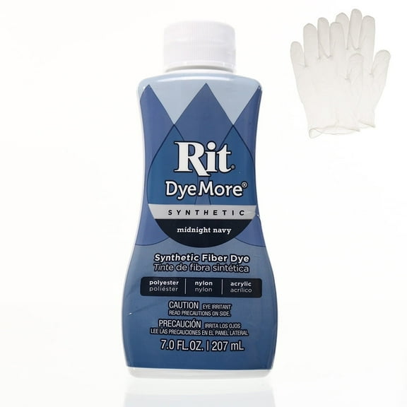 Rit DyeMore Synthetic Liquid Fiber Dye, Midnight Navy, 7 oz, Single Pack