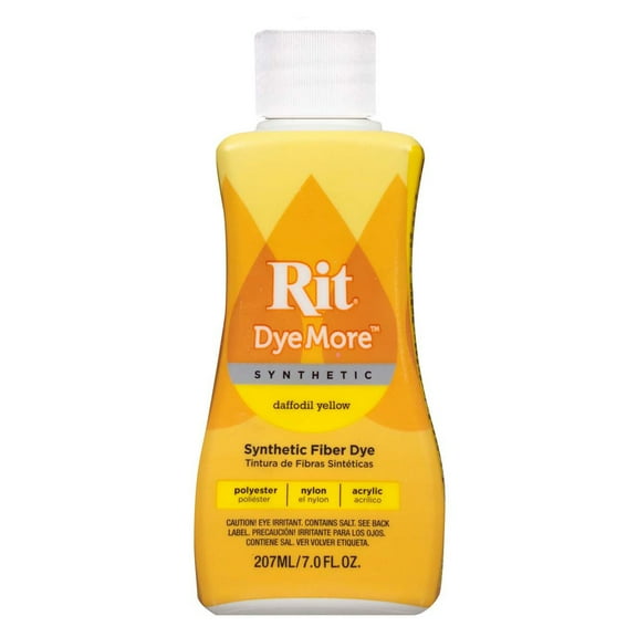Rit DyeMore Synthetic Fabric Dye – 7 fl oz Bottle, Color for Polyester, Nylon & Acrylic Surfaces- Daffodil Yellow