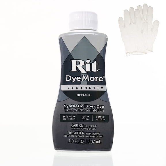 Rit DyeMore Synthetic Liquid Fiber Dye, Graphite, 7 oz, Single Pack