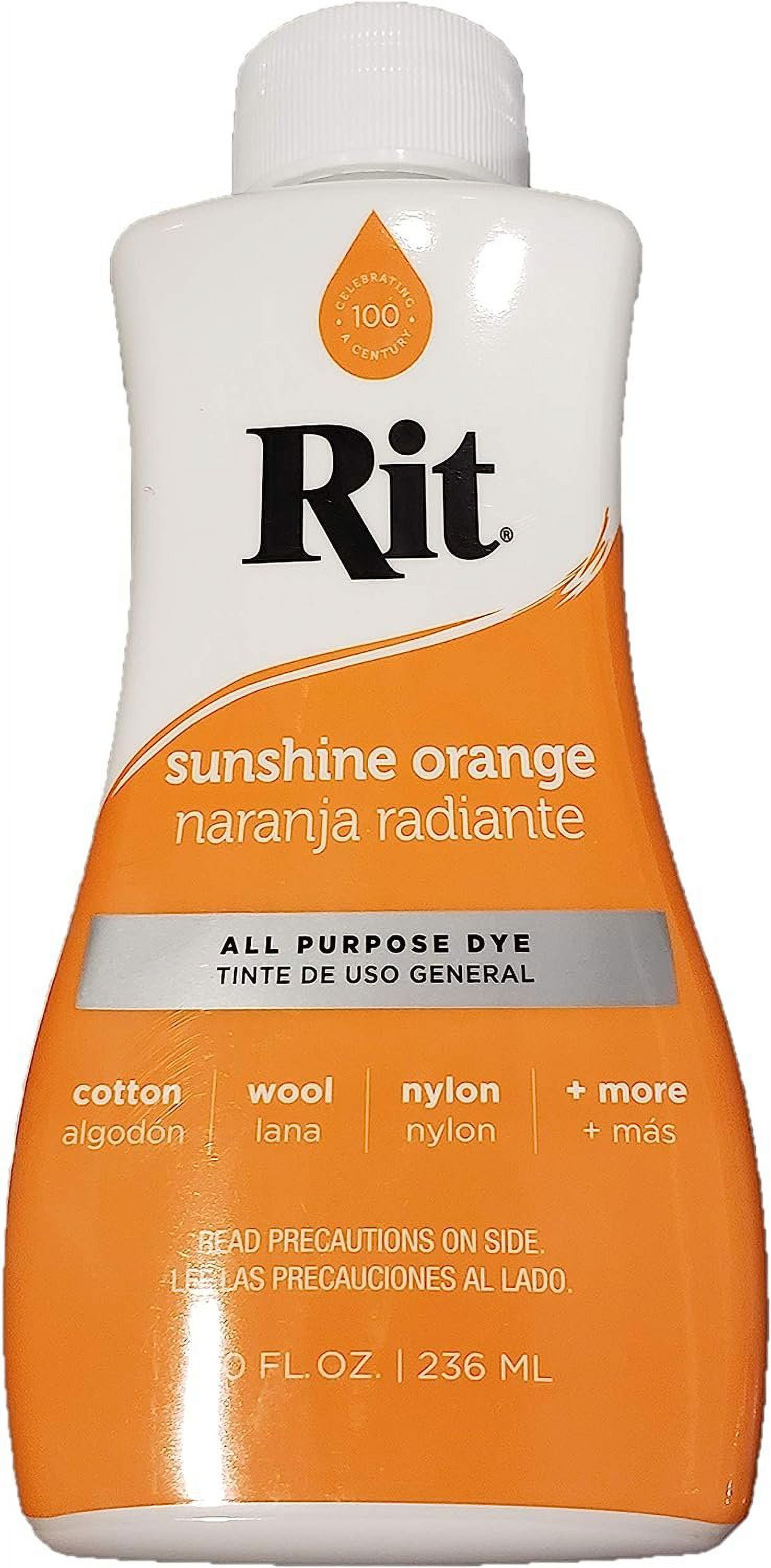 Rit Dyes Sunshine Orange Liquid 8 oz. Bottle [Pack of 4 ]