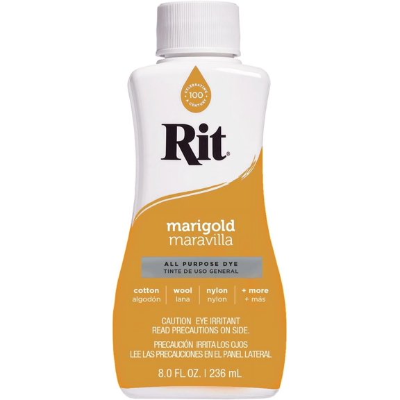 Rit Marigold All Purpose Orange Liquid Fabric Dye, 8 fl oz