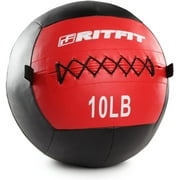 RitFit 10lb Soft Medicine Ball / Wall Ball for Strength and Conditioning Workouts