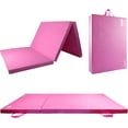 thumbnail image 1 of RitFit 3' x 6' Folding Gymnastics Mat with Carrying Handles for Yoga, Stretching, Core Workouts(Pink), 1 of 10