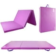thumbnail image 1 of RitFit 3' x 6' Folding Gymnastics Mat with Carrying Handles for Yoga, Stretching, Core Workouts(Purple), 1 of 9