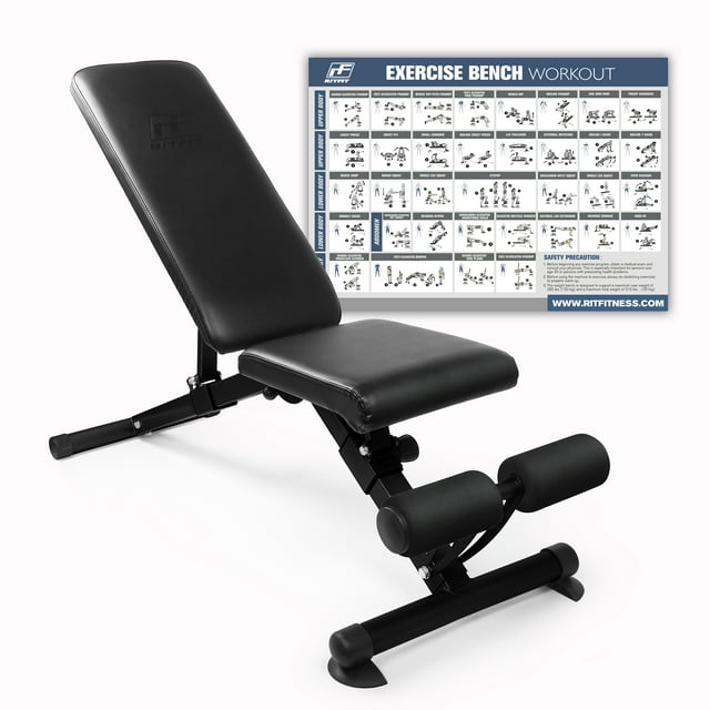 RitFit Adjustable Foldable Utility Weight Bench for Home Gym