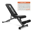 thumbnail image 1 of RitFit Adjustable Foldable Utility Weight Bench for Home Gym, Weightlifting and Strength Training - Bonus Workout Poster, 1 of 10