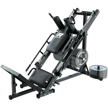 RitFit Leg Press Hack Squat Machine, Professional Adjustable Leg Press Machine for Home Gym with Linear Bearing and Weight Storage Posts, Full Lower Body Workout, Black
