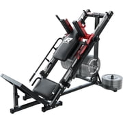 RitFit Leg Press Hack Squat Machine, Professional Adjustable Leg Press Machine for Home Gym with Linear Bearing and Weight Storage Posts, Full Lower Body Workout, Red
