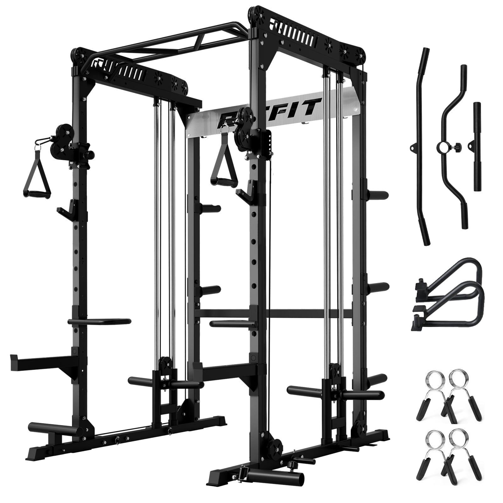 RitFit M1-C Power Cage with Cable Crossover System, 1600 LBS Capacity ...