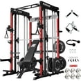 thumbnail image 1 of RitFit M1 Pro Smith Machine with Cable Crossover System, Multi-Function Squat Rack Power Cage for Home Gym, Power Rack and Packages with Weight Bench and Plates Set（Red, BP 170 Package）, 1 of 10
