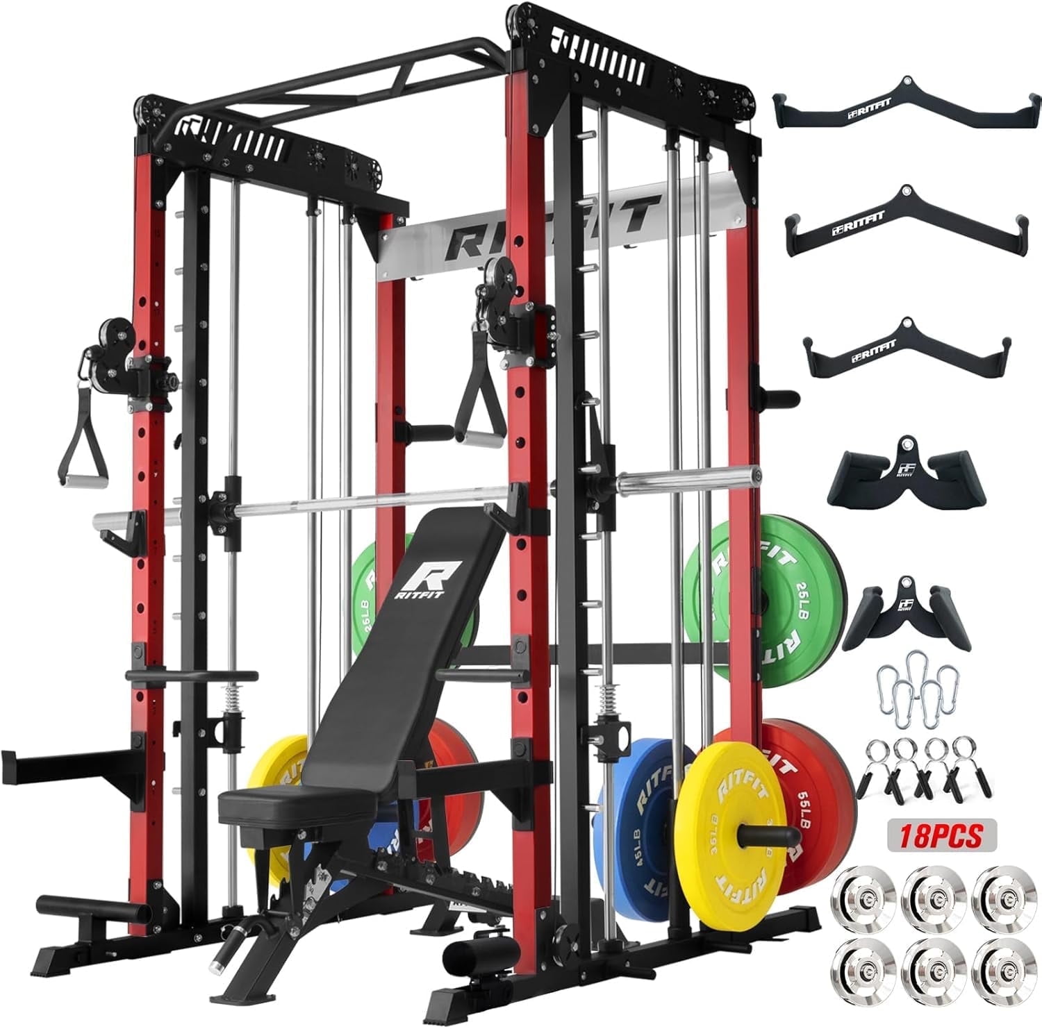 All In One Gym Machine Marcy Pro Deluxe Smith Cage Home Gym System