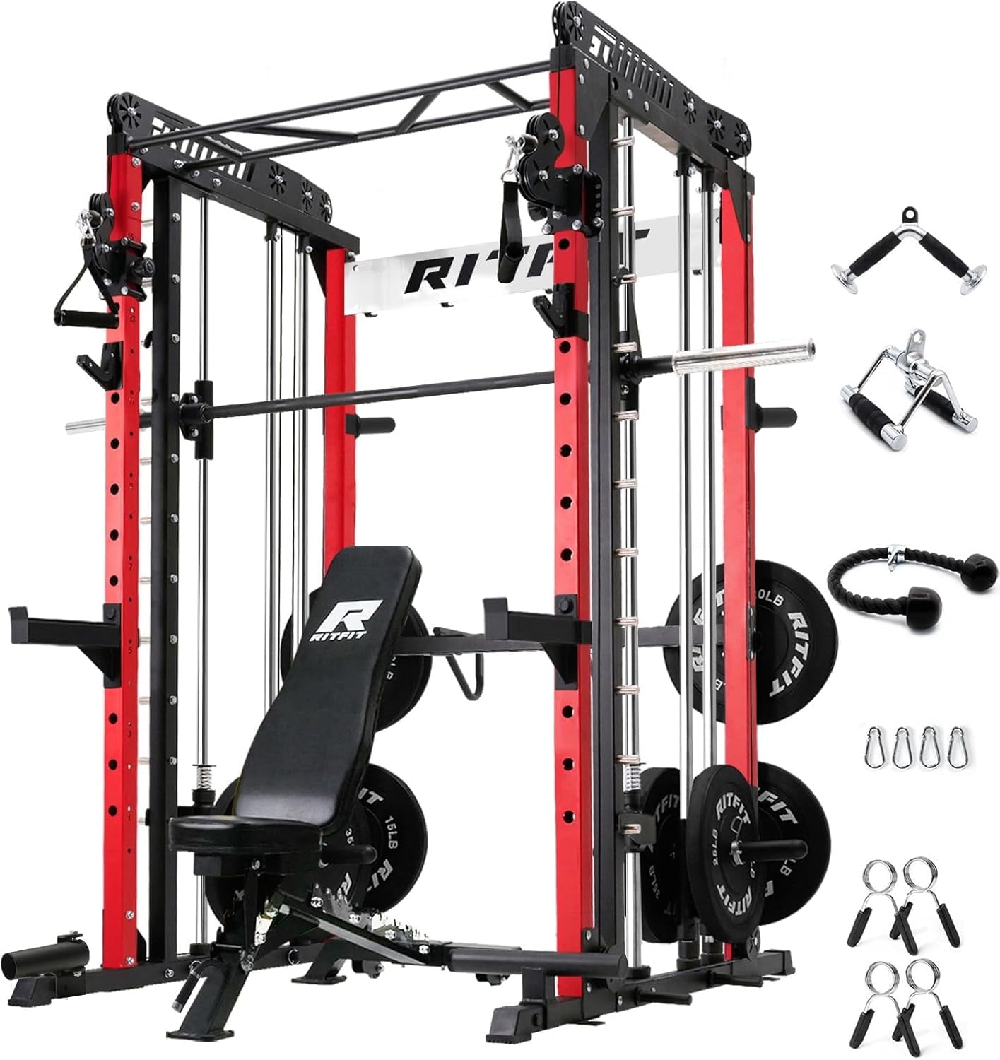 Home Gym Weider 560 Power Rack RitFit M1 Smith Machine With Cable