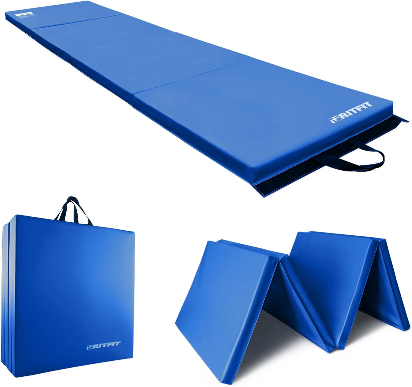 Folding Mirafit 8ft Mat Cannons UK Foldable Double Gymnastics Gym