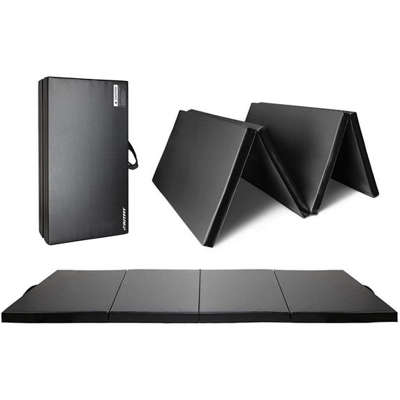 RitFit Upgraded Folding Exercise Mat, 2 Inch Thick Gymnastics Mat 3’x6’,4’x8’,4x10’,2'x8' with Carrying Handles for Yoga, MMA, Stretching, Core Workouts and Home Gym Protective Flooring