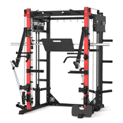 RitKeep Fitness Smith Machine PMAX-4750 1800lbs Capacity with Jammer Arms and Leg Press Board