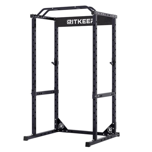 RitKeep RMAX 2250 Power Rack, 1200 lb Capacity Multi-Function Squat Rack and Weight Cage for Strength Training with Pull-Up Bar, Safety Bars, J-Hooks for Home Gym and Garage Gym