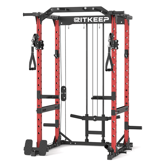 RitKeep M10 Power Cage for Home Strength Training, Workout Cable Machine
