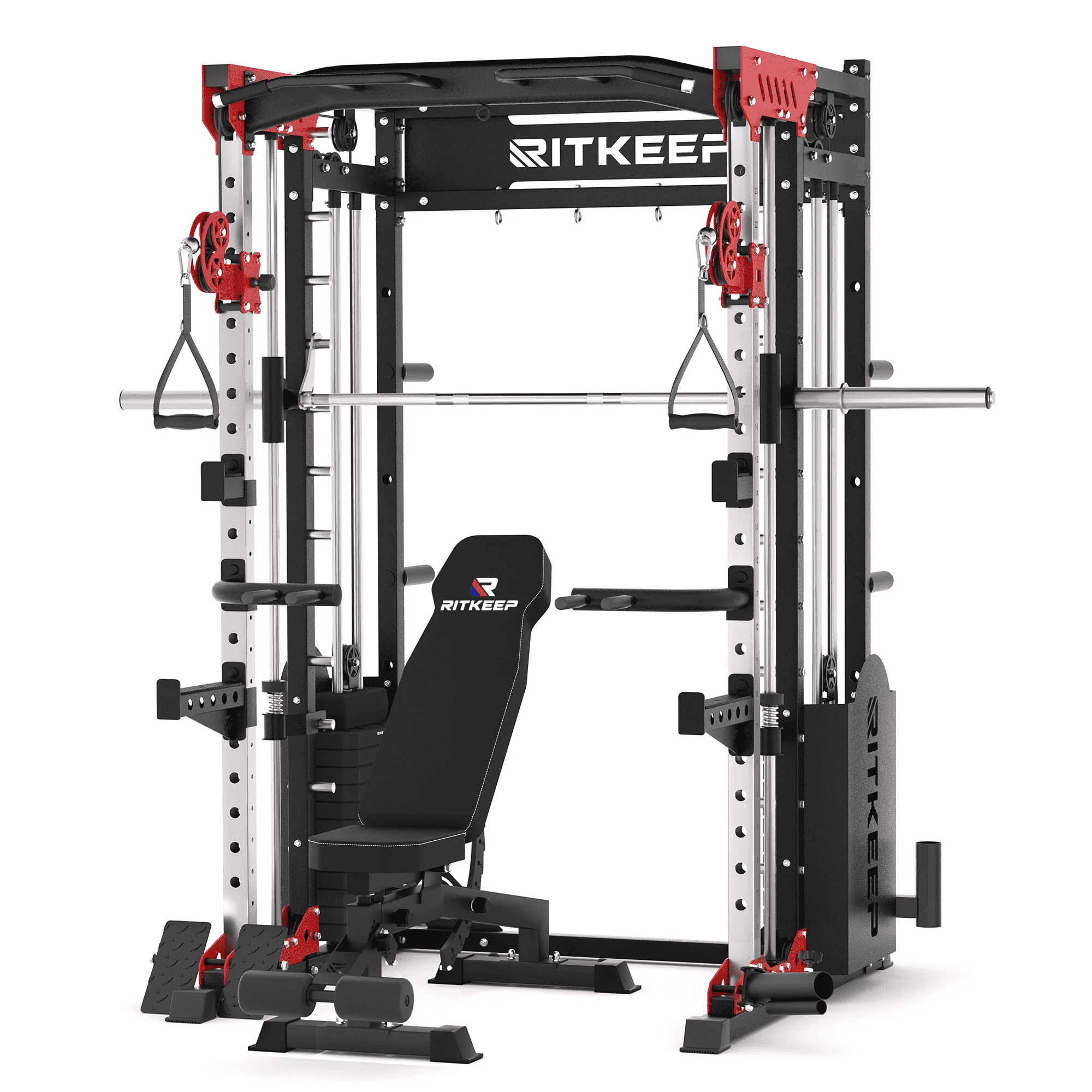RitKeep PMAX 5600 Pro Home Gym Smith Machine, 6-in-1 Squat Rack