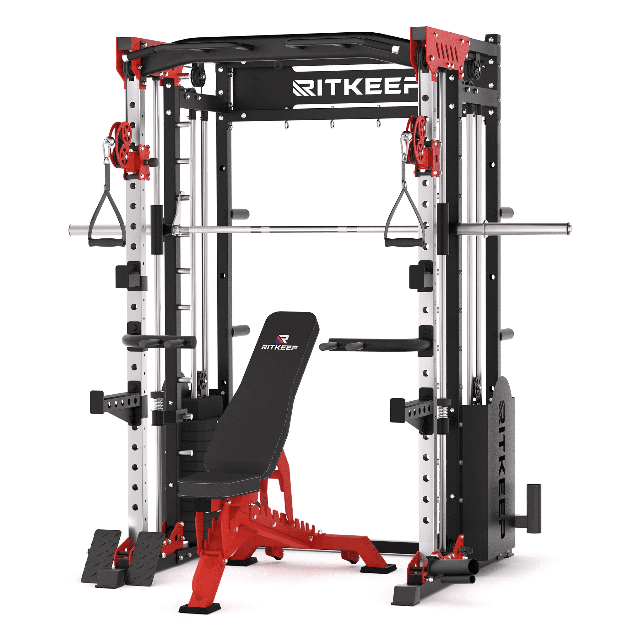 RitKeep PMAX 5600 Pro Home Gym Smith Machine, 6-in-1 Squat Rack