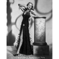 thumbnail image 1 of Rita Hayworth Leaning in Black High Slit Dress Photo Print (8 x 10), 1 of 1