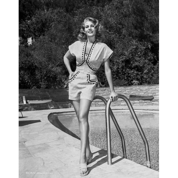 Rita Hayworth Posed in Dress Photo Print (24 x 30)