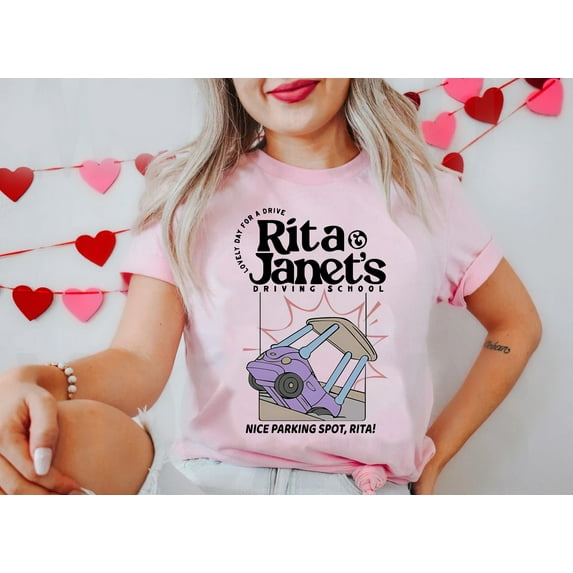 Rita & Janet's Driving School Bluey Unisex T-shirt, Chattermaxes Tshirt, Heeler Inspired Shirt, Nice Parking Spot, Bluey Bingo Disney