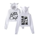 thumbnail image 1 of Rita Ora Cat Ear Hip Hop Rap is a women's short hoodie sportswear, 1 of 2