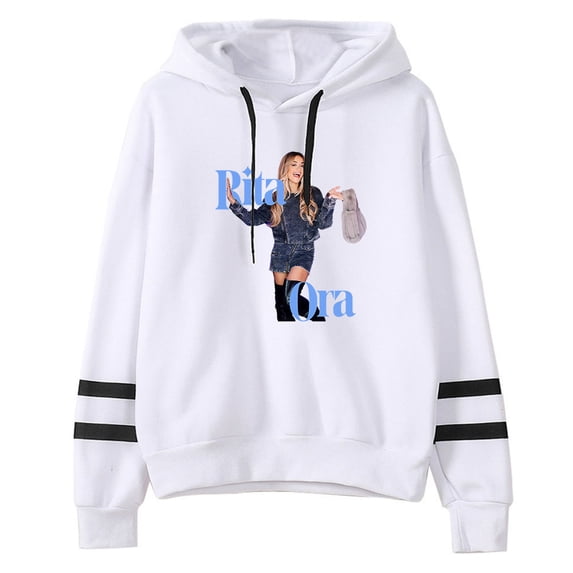 Rita Ora Hoodie without pocket women's men's fashion trend long sleeved hooded sweatshirt